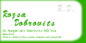 rozsa dobrovits business card